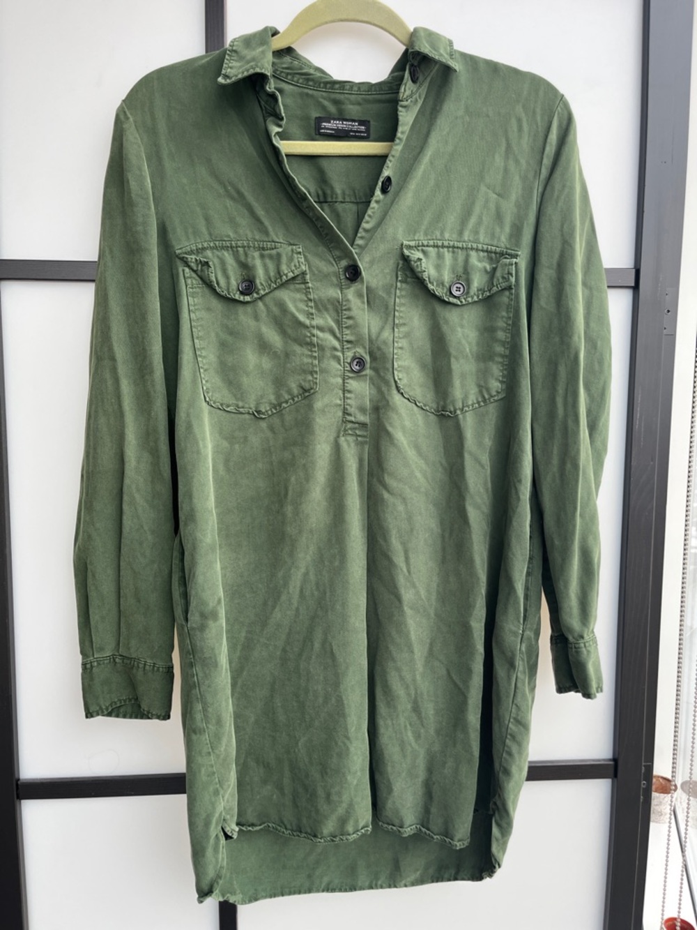 Zara Olive Green Military Field Jacket